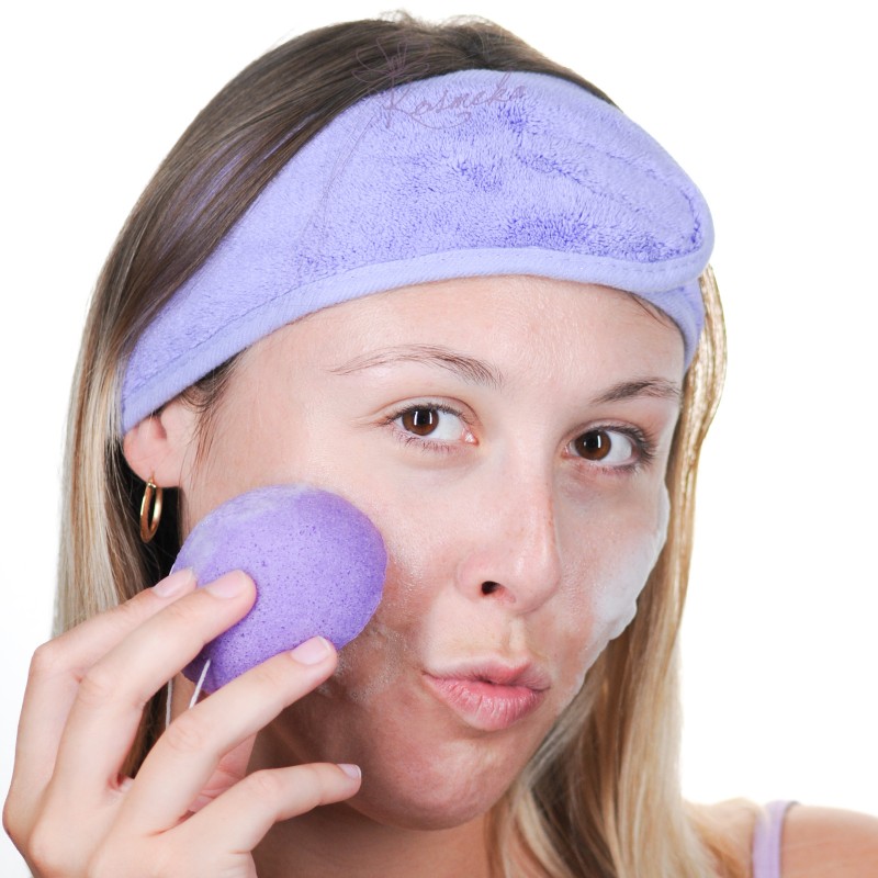 Éponge 100% Konjac visage violette