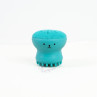 Brosse exfoliante Octopus bleu turquoise